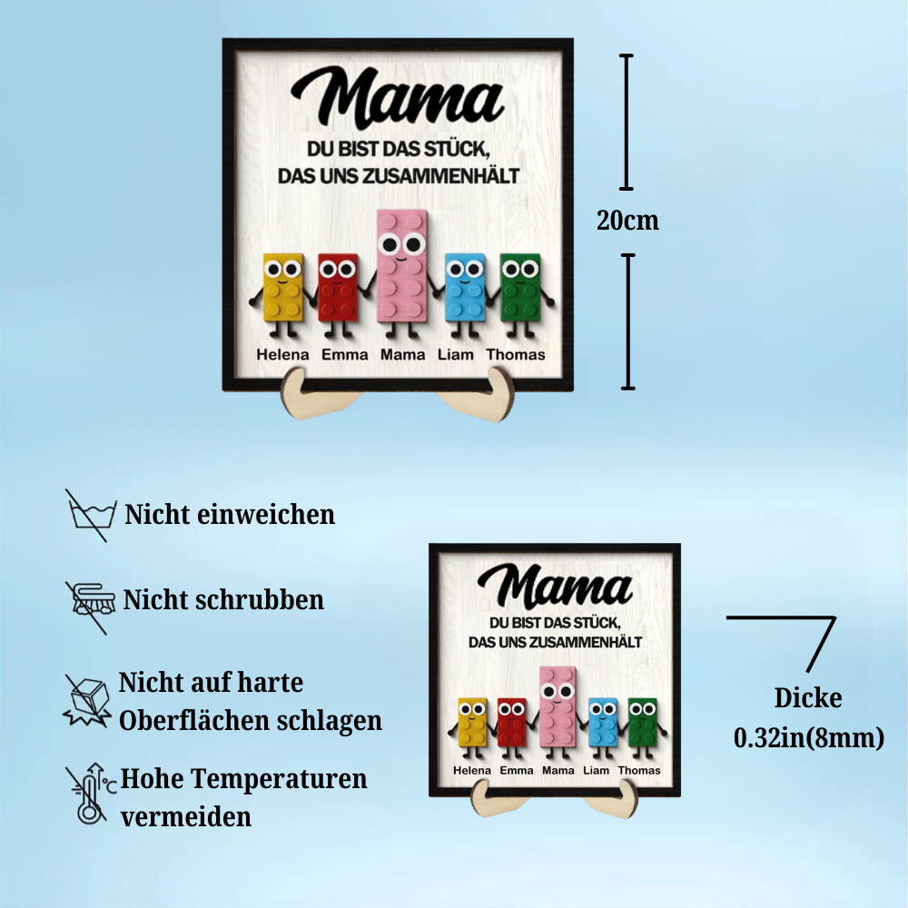 Süße Puzzle-Personalisierte Holztafel mit 2 Schichten