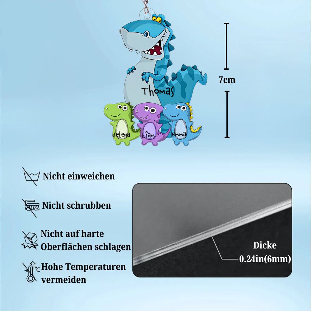 Dinosaurier-Personalisierter Acryl-Schlüsselanhänger für Opa
