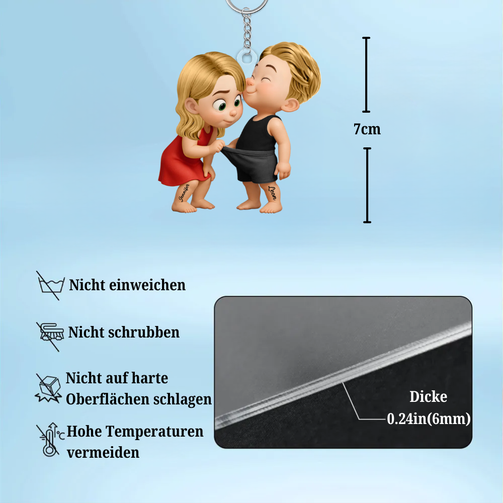 Acryl-Schlüsselanhänger mit Namen Geschenk für Paar