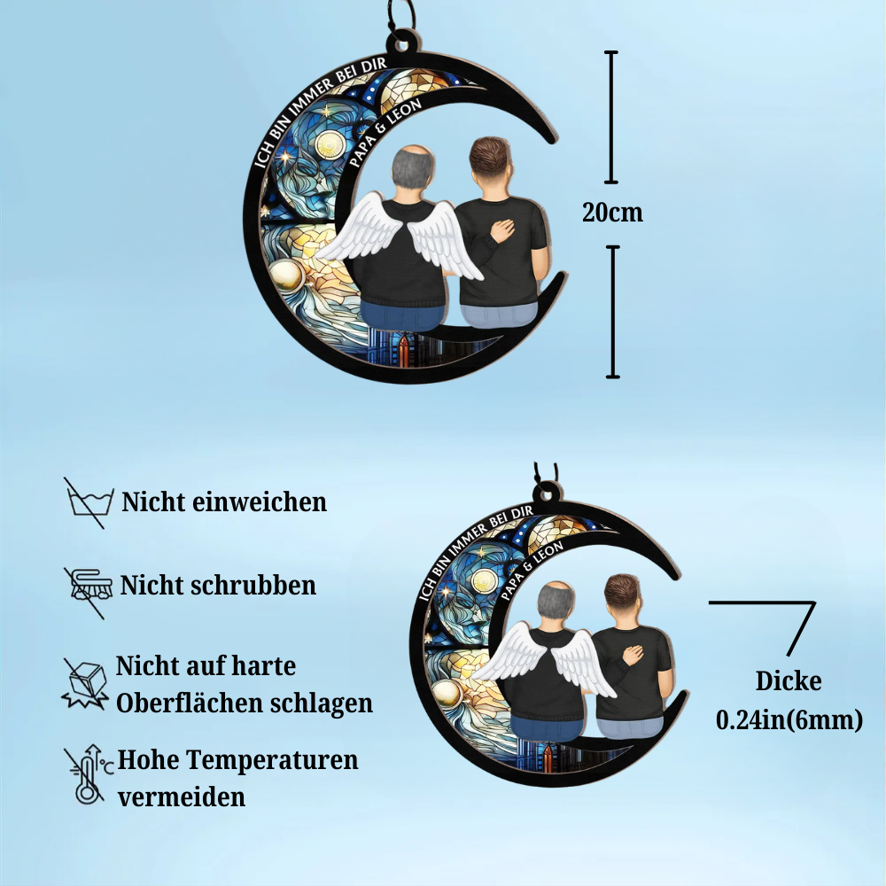 Immer bei Dir-Personalisierter Sonnenfänger mit Mondmotiv