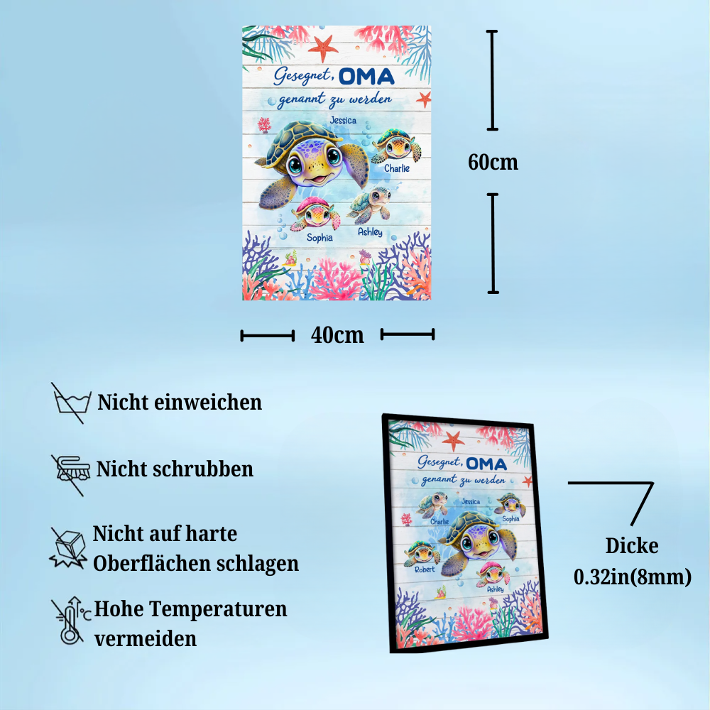 Gesegnet...genannt zu werden-Personalisiertes Poster mit Rahmen