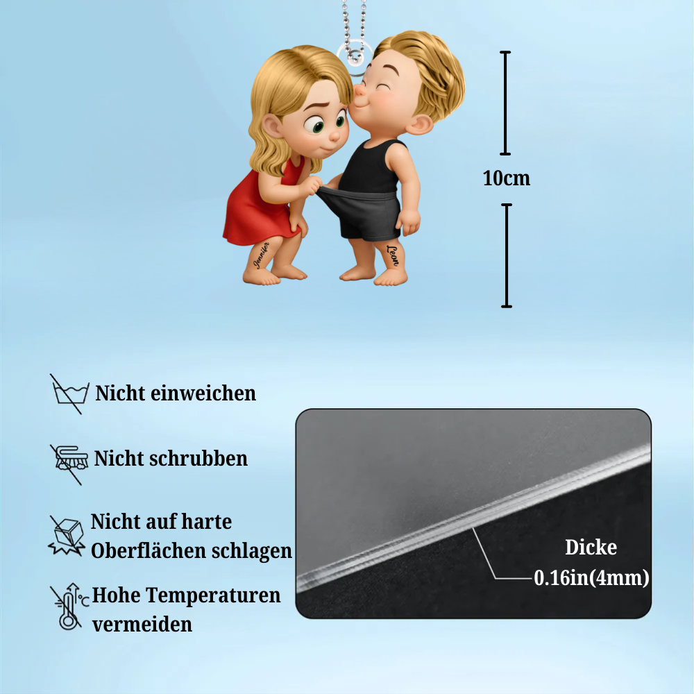 Personalisierter Acrylanhänger mit Namen Geschenk für Paar