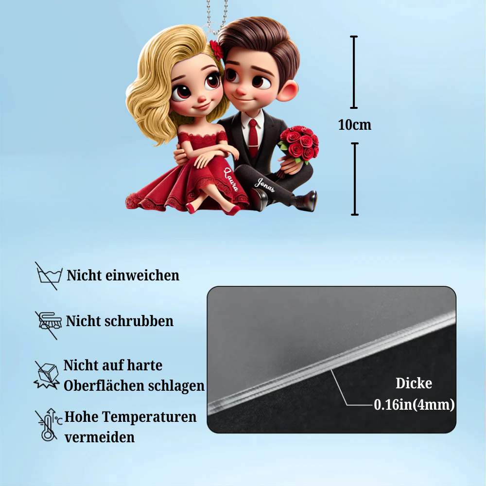 Autoanhänger aus Acryl Geschenk für Paar