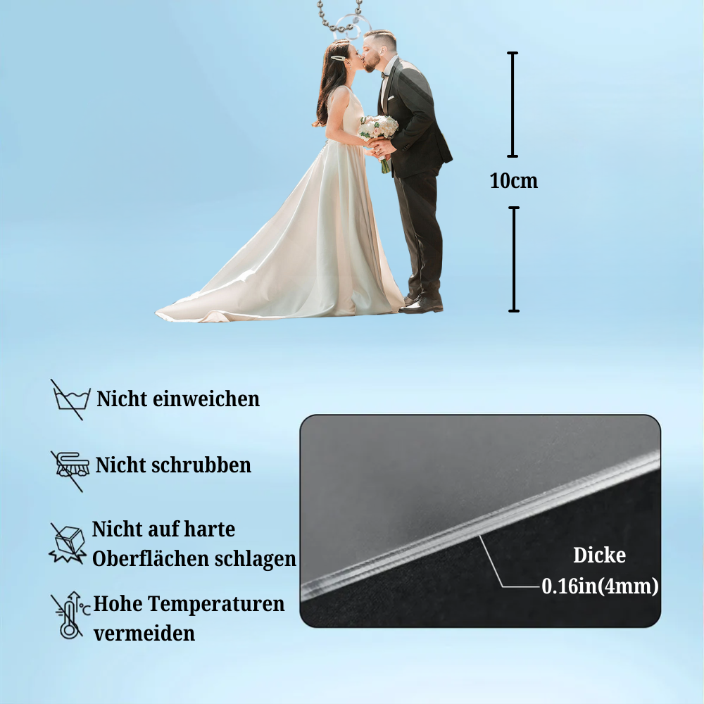 Foto Personalisierter Acrylanhänger für Paare und Familie