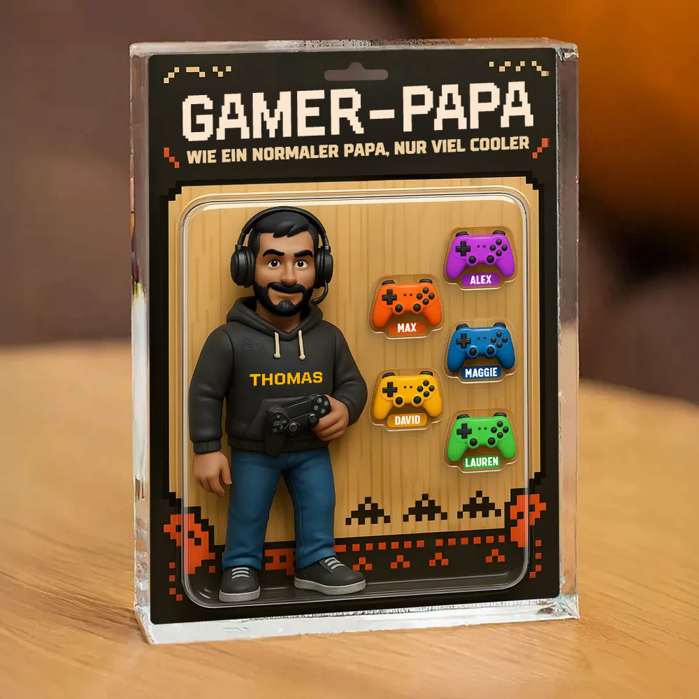 Gamer Papa-Personalisiertes Acrylblock