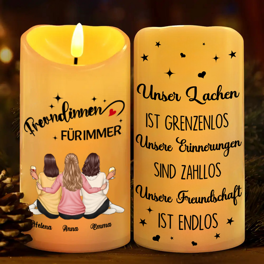 Personalisierte LED-Kerze für Freundinnen und Schwestern