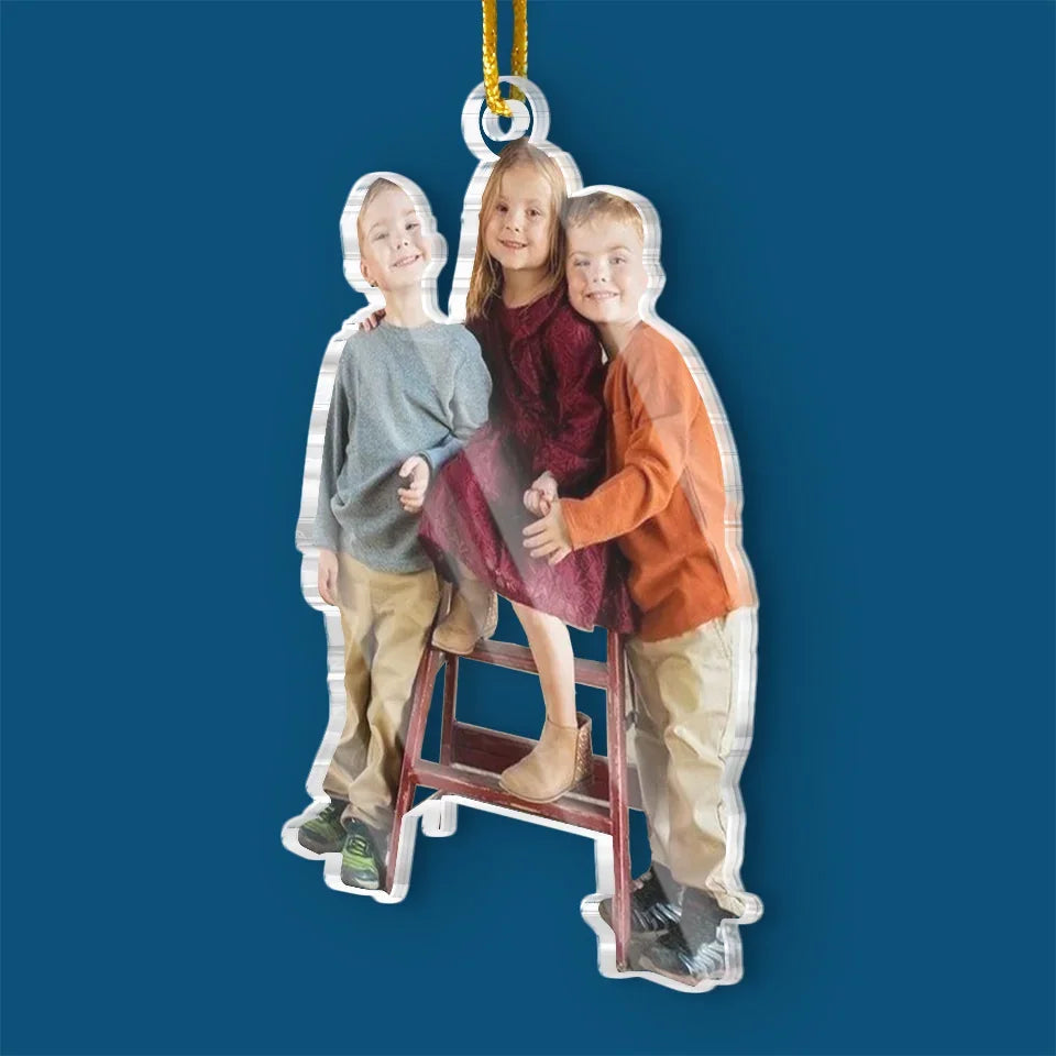 Acryl-Foto-Ornament Weihnachtsanhänger Geschenk für Familie