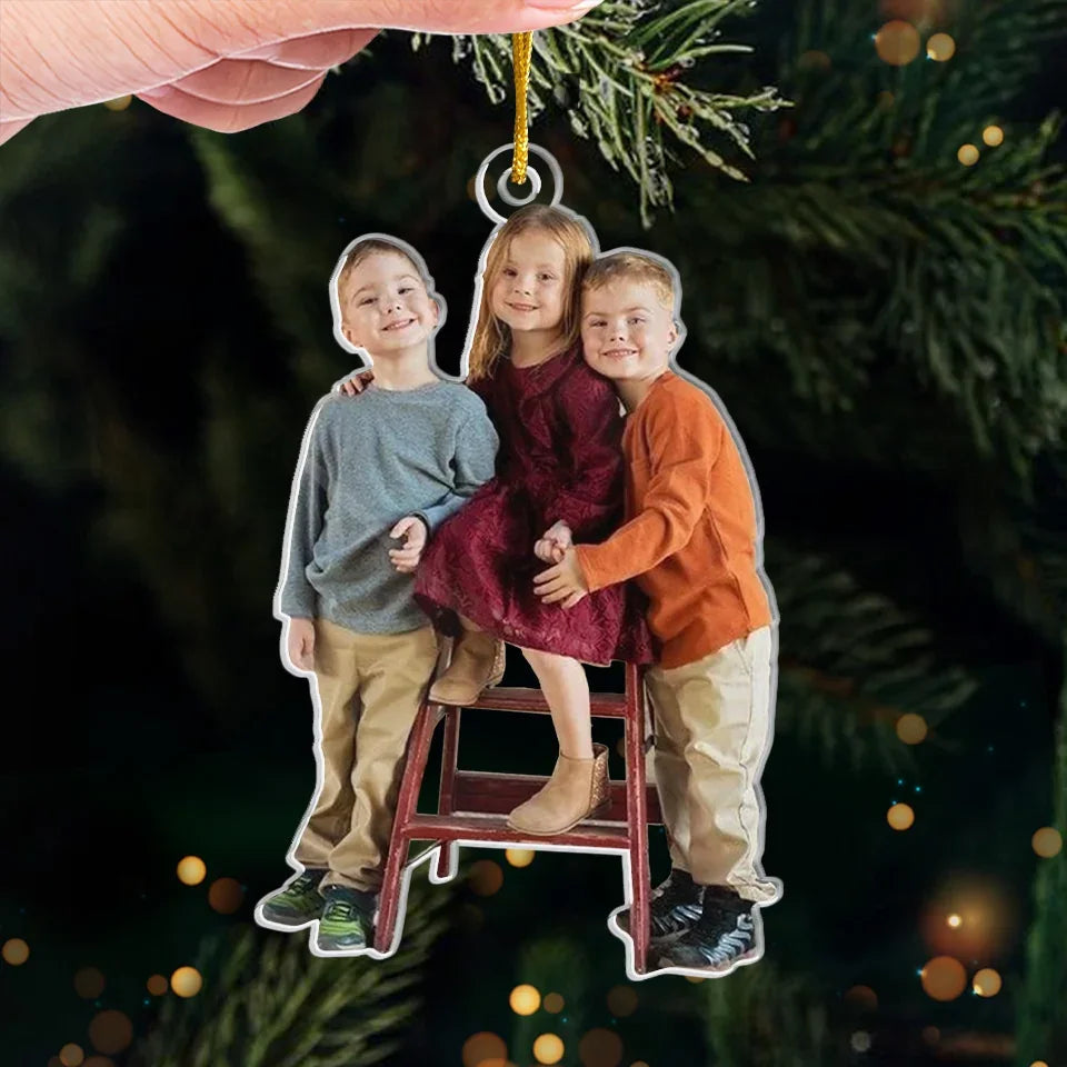 Acryl-Foto-Ornament Weihnachtsanhänger Geschenk für Familie