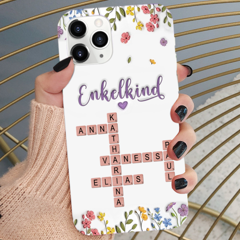 Kreuzworträtsel mit Namen - Personalisierte Handyhülle für iPhone und Samsung