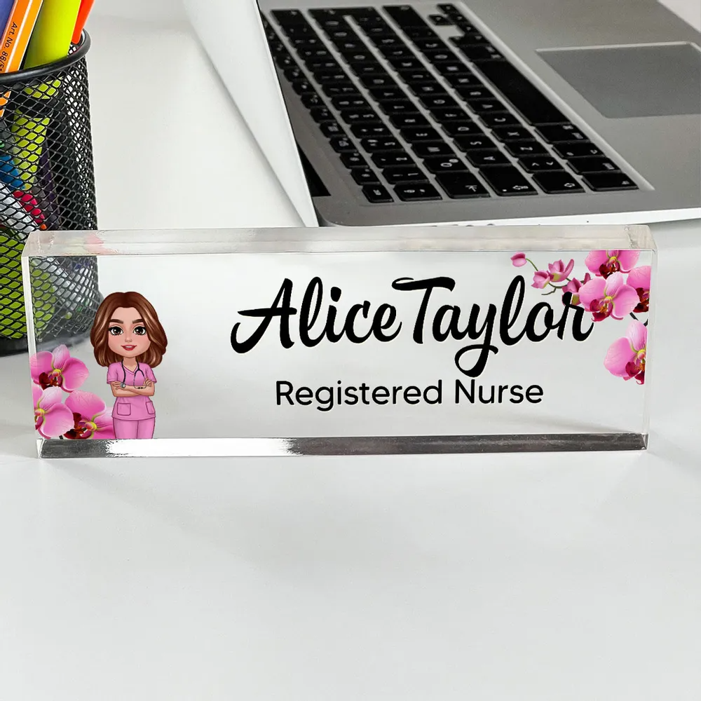 Personalisierte Acryl-Tafel für Mitarbeiter/-innen