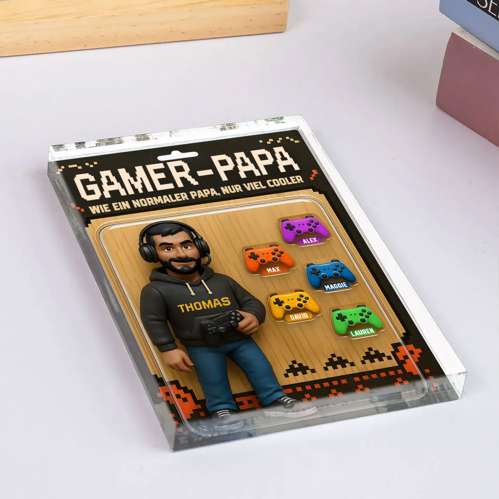Gamer Papa-Personalisiertes Acrylblock
