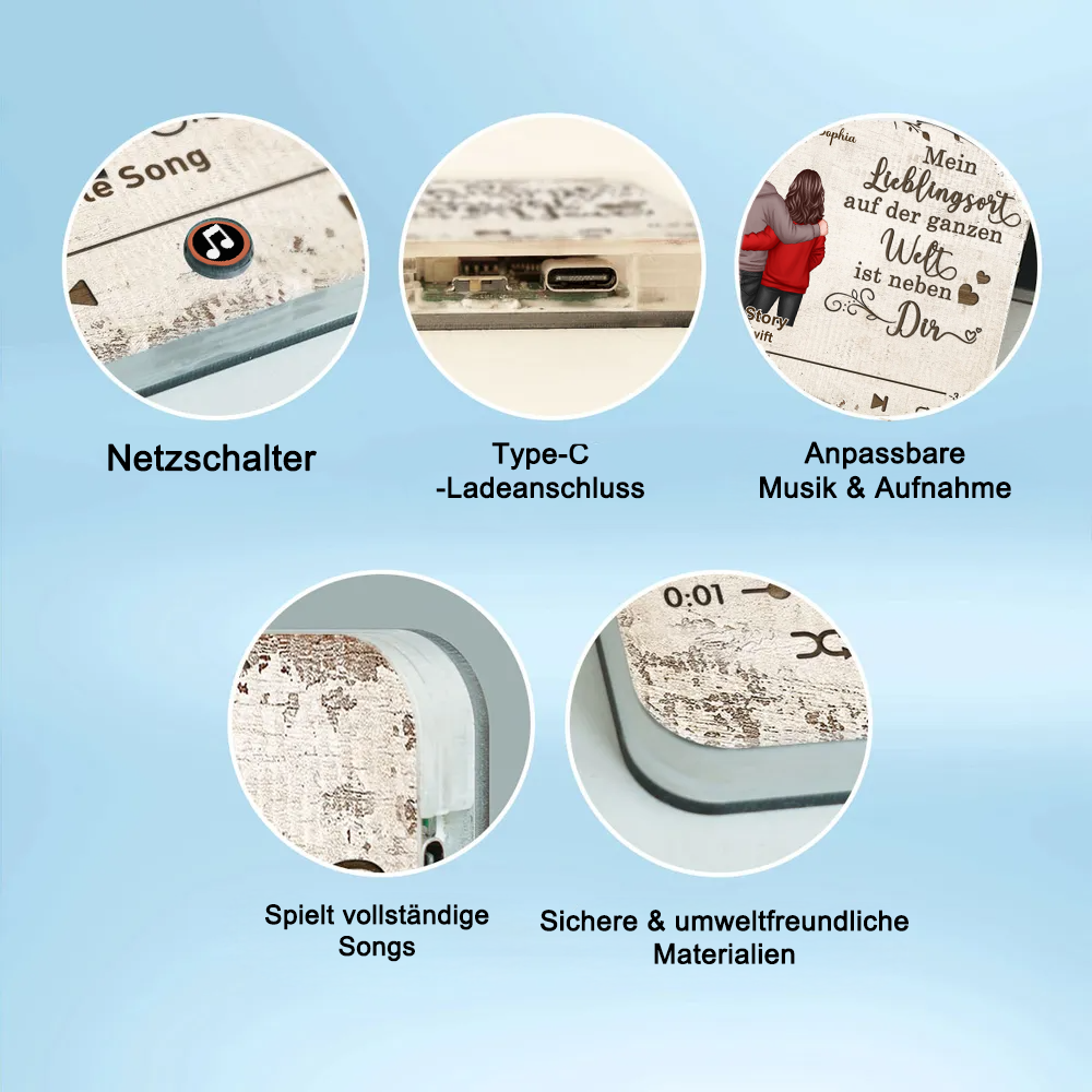 Musik-Kühlschrankmagnet mit 2 Figuren und Spruch Geschenk für Paar/LGBT-Paar