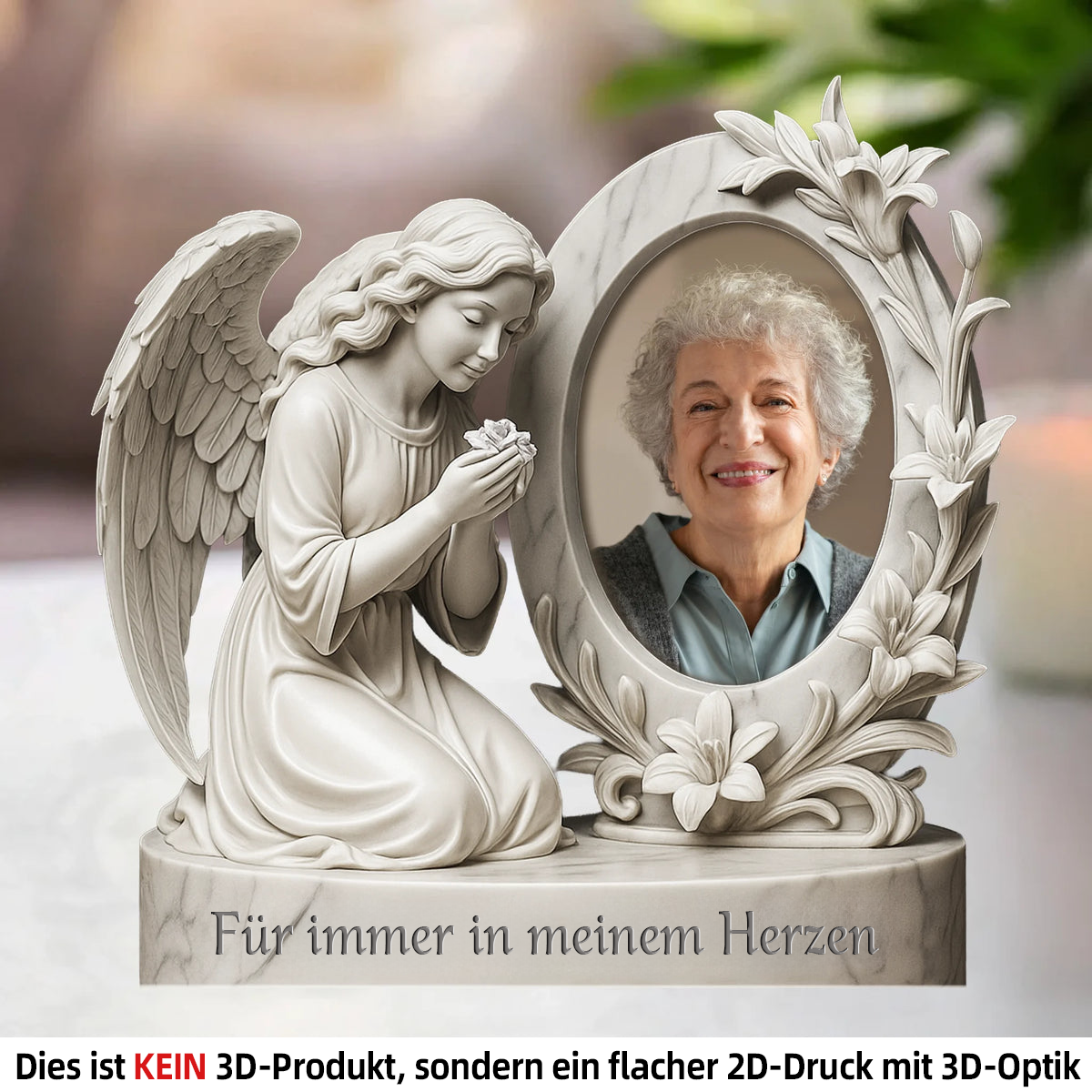 Foto Acryltafel mit Engelmotiv Trauergeschenk
