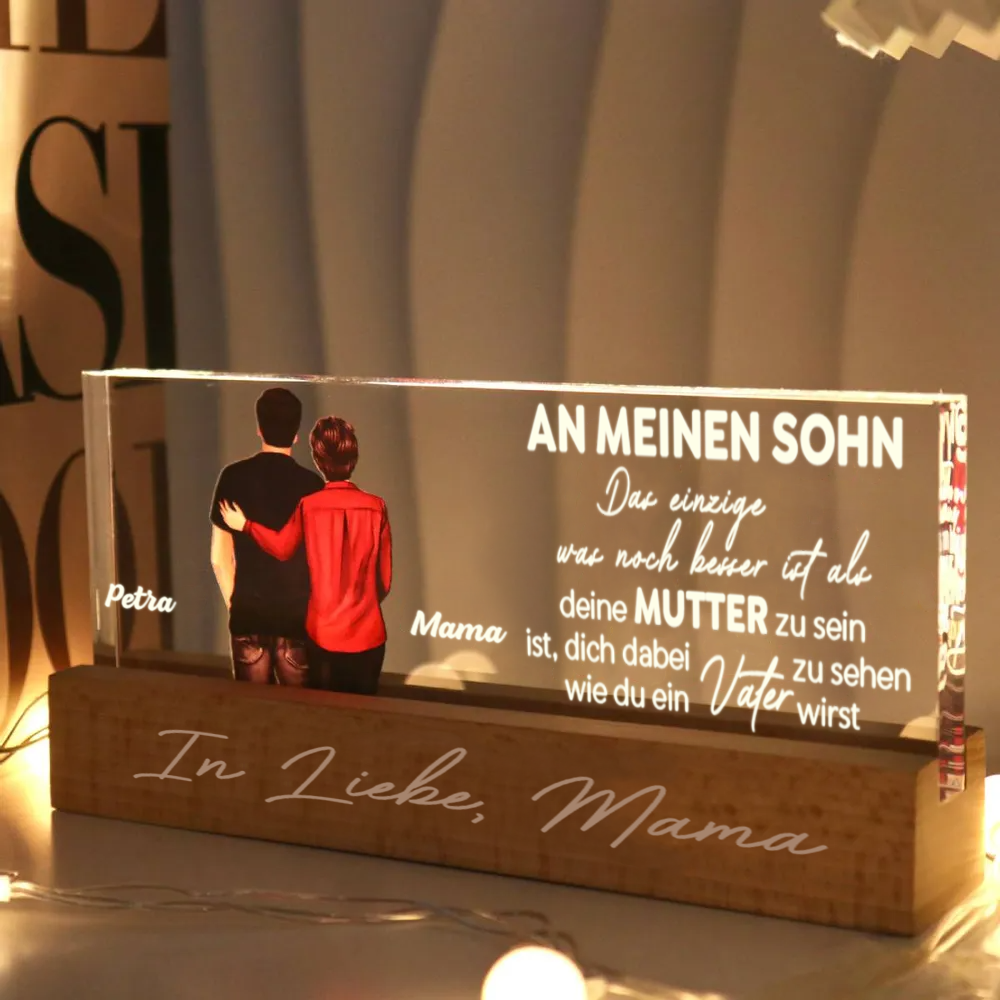 Personalisiertes Nachtlicht für Sohn zum Vatertag