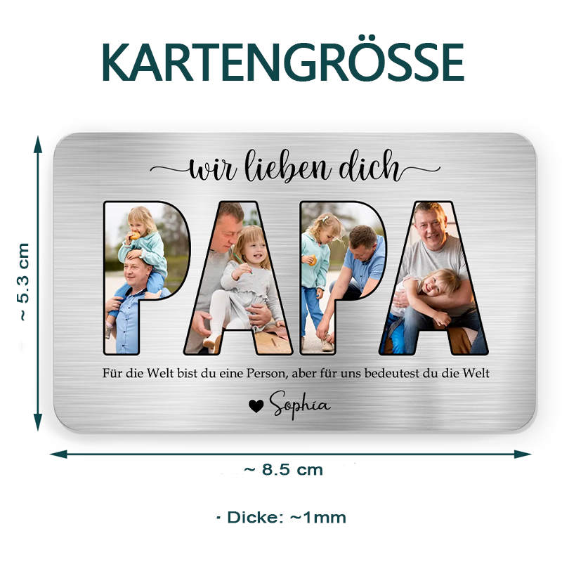 PAPA Wallet Card-Personalisierte Brieftasche-Karte mit Fotos