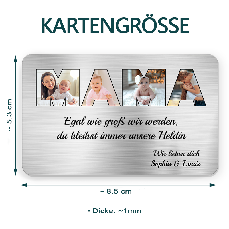 MAMA Foto-Brieftasche-Karte mit Text Geschenk für Mutter