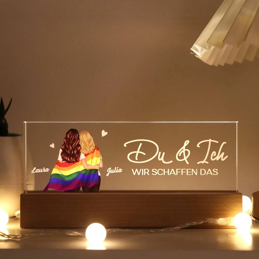 Mann & Frau Personalisiertes LED-Nachtlicht mit Geburtsblumen Geschenk für Paare
