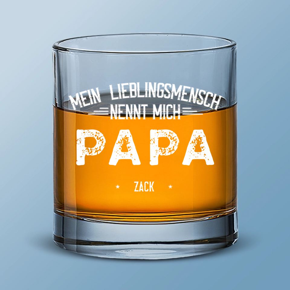 Meine Lieblingsmenschen nennen mich...- Whisky-Glas mit Namen personalisiert
