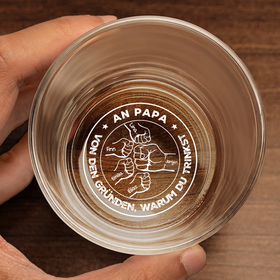 Faußstoß- Personalisiertes Whisky-Glas Geschenk für Vater