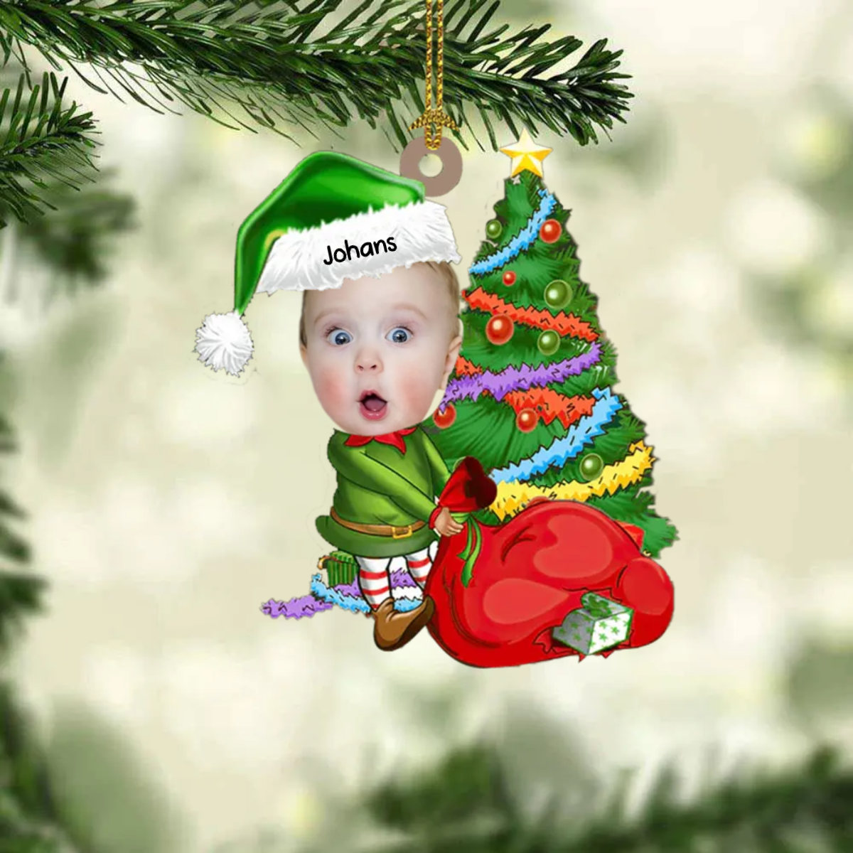 Baby Kostüme Foto Weihnachtsschmuck mit Name