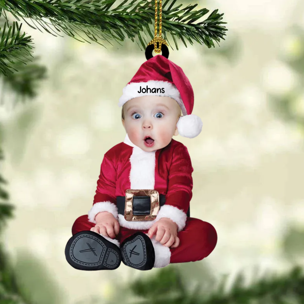 Baby Kostüme Foto Weihnachtsschmuck mit Name