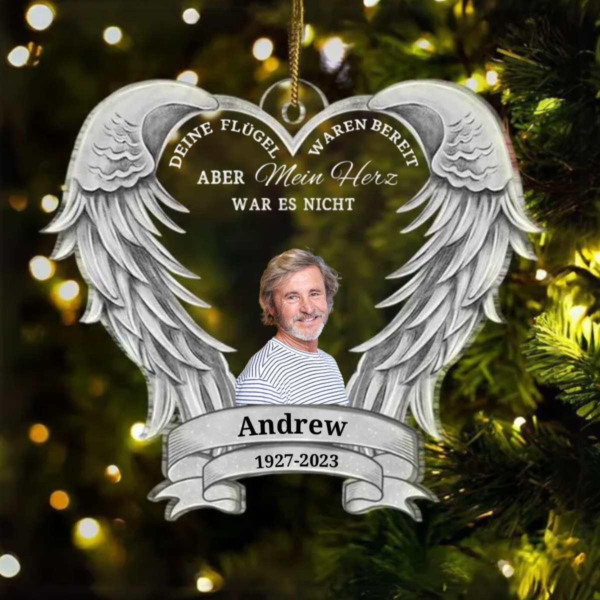 Flügel Weihnachtsgeschenk Acrylschmuck Gedenkgeschenk Trauer