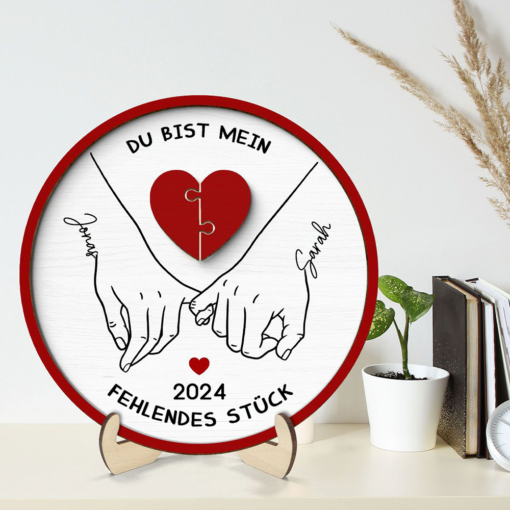 Mein Fehlendes Stück-Personalisierte Holztafel Geschenk für Paar