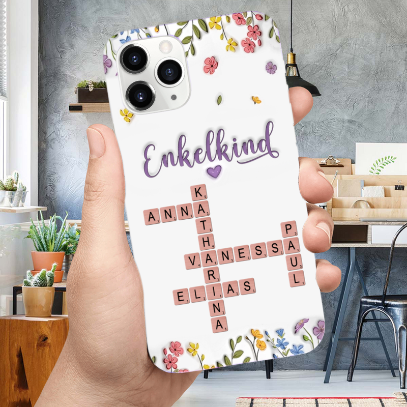 Kreuzworträtsel mit Namen - Personalisierte Handyhülle für iPhone und Samsung