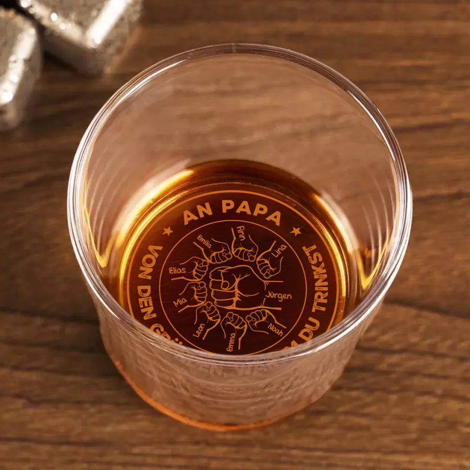 Faußstoß- Personalisiertes Whisky-Glas Geschenk für Vater