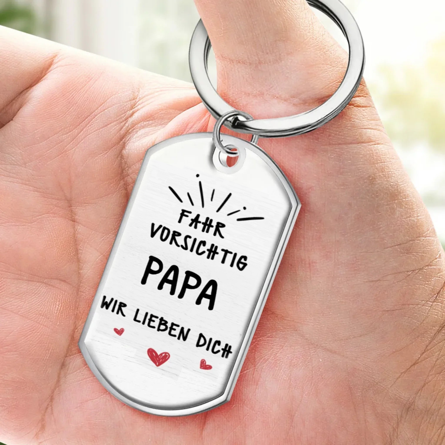 Fahr Vorsichtig...Acryl-Schlüsselanhänger mit Fotos Geschenk für Papa und Mama