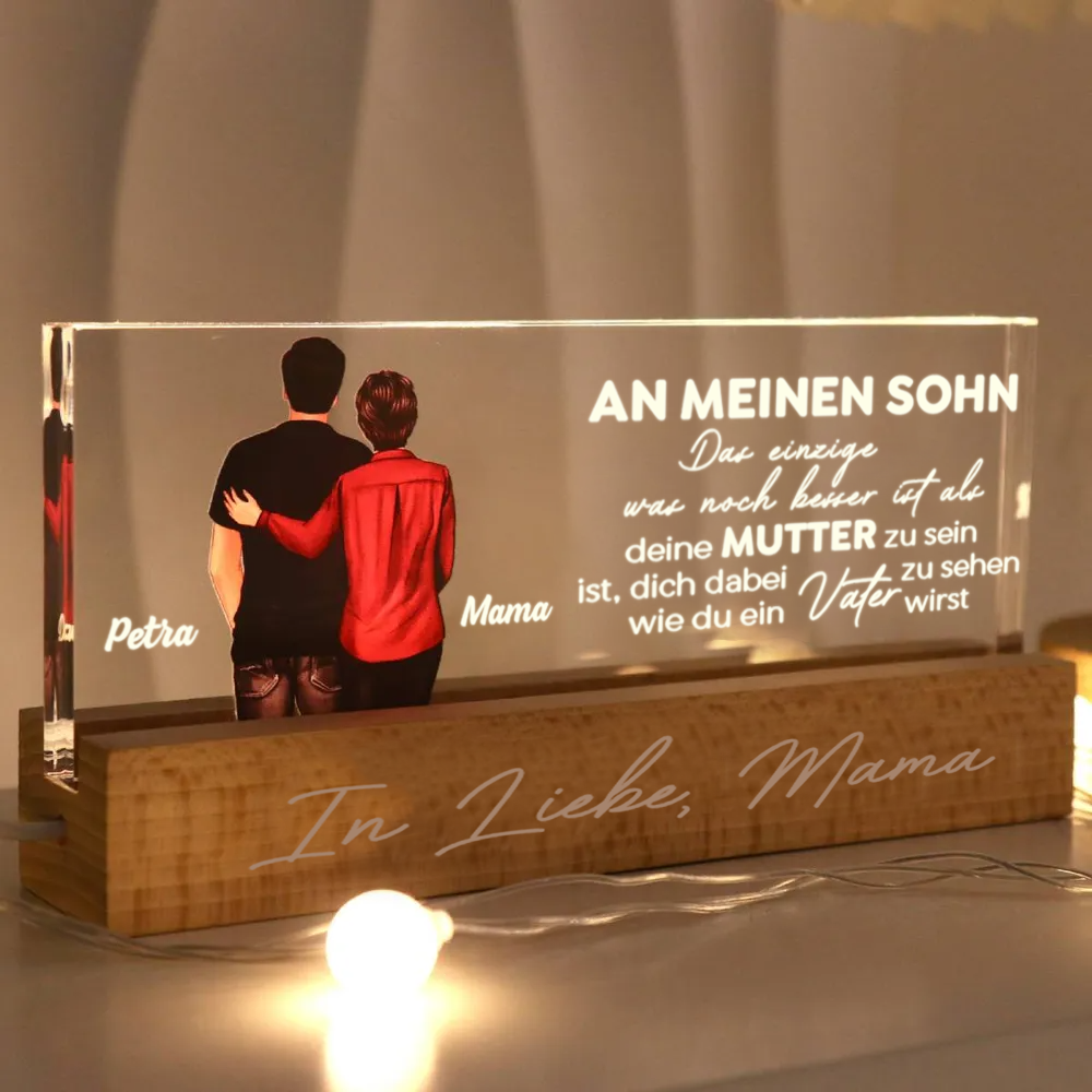 Personalisiertes Nachtlicht für Sohn zum Vatertag