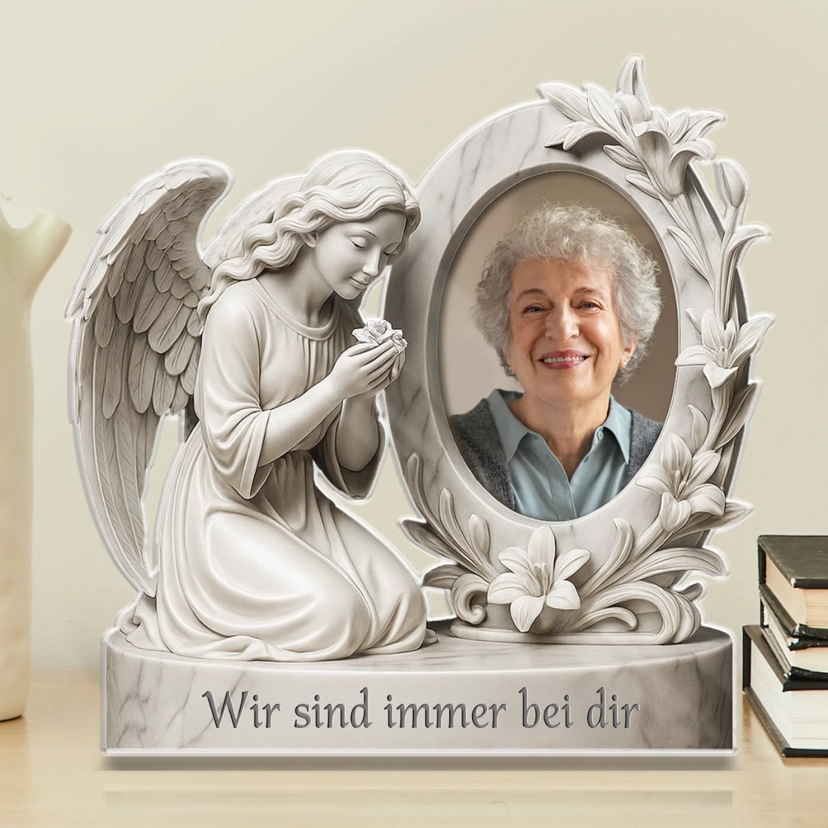 Foto Acryltafel mit Engelmotiv Trauergeschenk