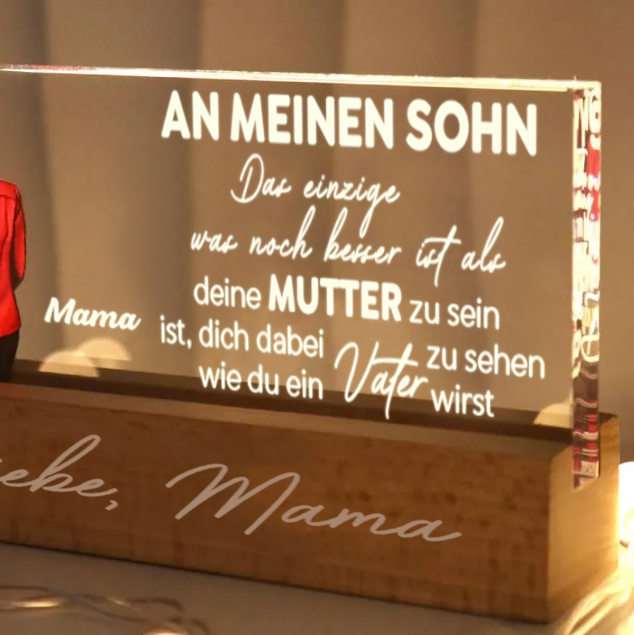 Personalisiertes Nachtlicht für Sohn zum Vatertag