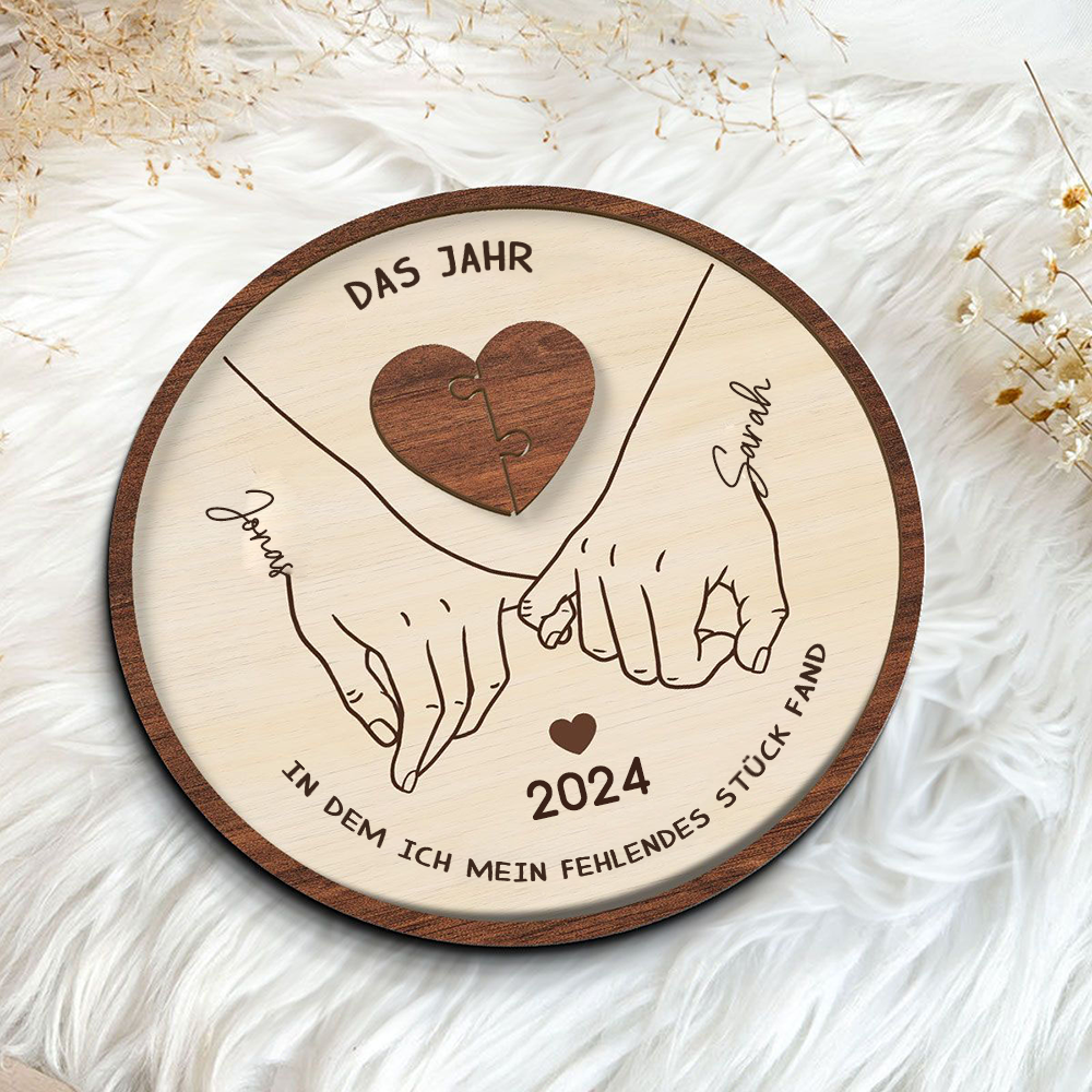Mein Fehlendes Stück-Personalisierte Holztafel Geschenk für Paar