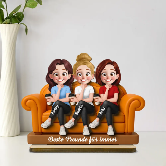 Personalisierte Holztafel mit 2-5 Frauen Geschenk für Schwestern und besten Freundinnen