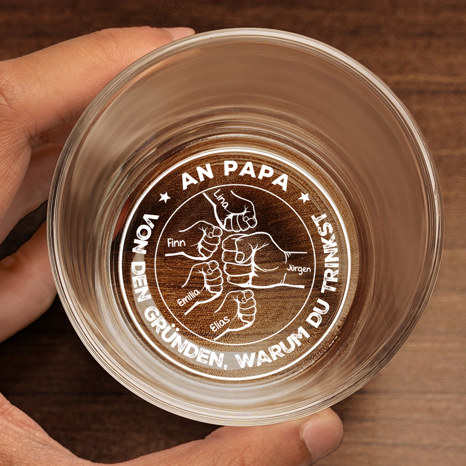 Faußstoß- Personalisiertes Whisky-Glas Geschenk für Vater