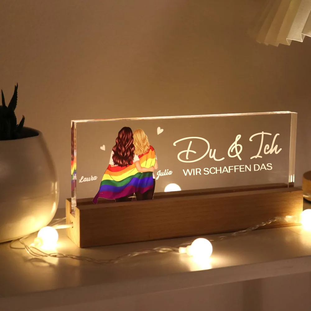 Mann & Frau Personalisiertes LED-Nachtlicht mit Geburtsblumen Geschenk für Paare