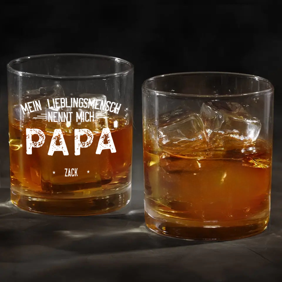 Meine Lieblingsmenschen nennen mich...- Whisky-Glas mit Namen personalisiert