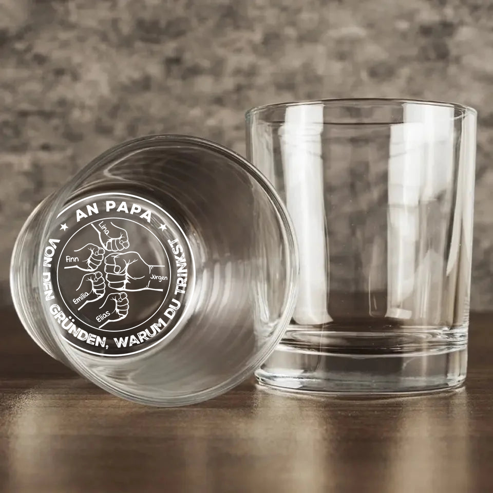 Faußstoß- Personalisiertes Whisky-Glas Geschenk für Vater