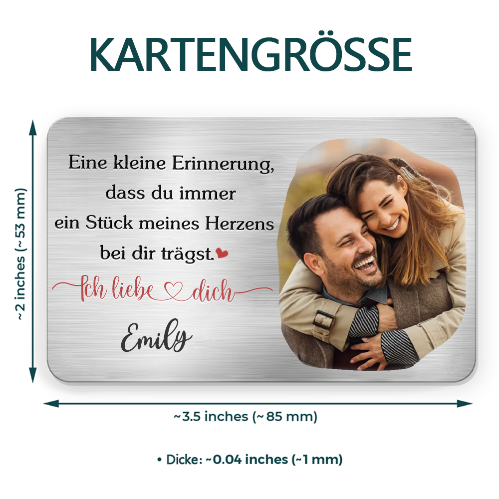 Eine Erinnerung-Brieftasche-Karte mit Foto Geschenk für Mann