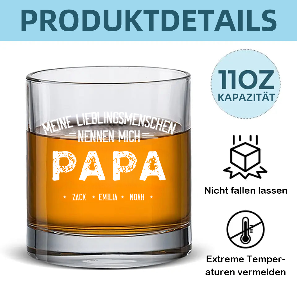 Meine Lieblingsmenschen nennen mich...- Whisky-Glas mit Namen personalisiert