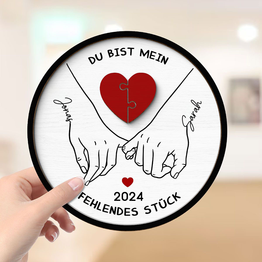 Mein Fehlendes Stück-Personalisierte Holztafel Geschenk für Paar