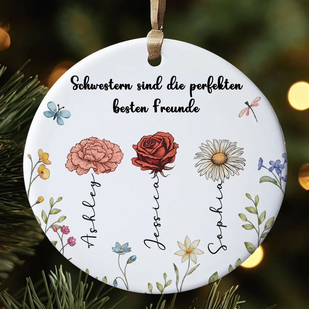 Personalisierte Keramik Ornament Geschenk für Schwestern und Beste Fre – wasschenk