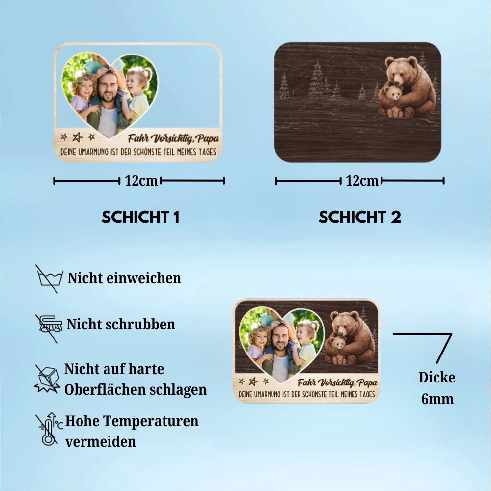 Fahr Vorsichtig-Sonnenblendenclip mit Foto