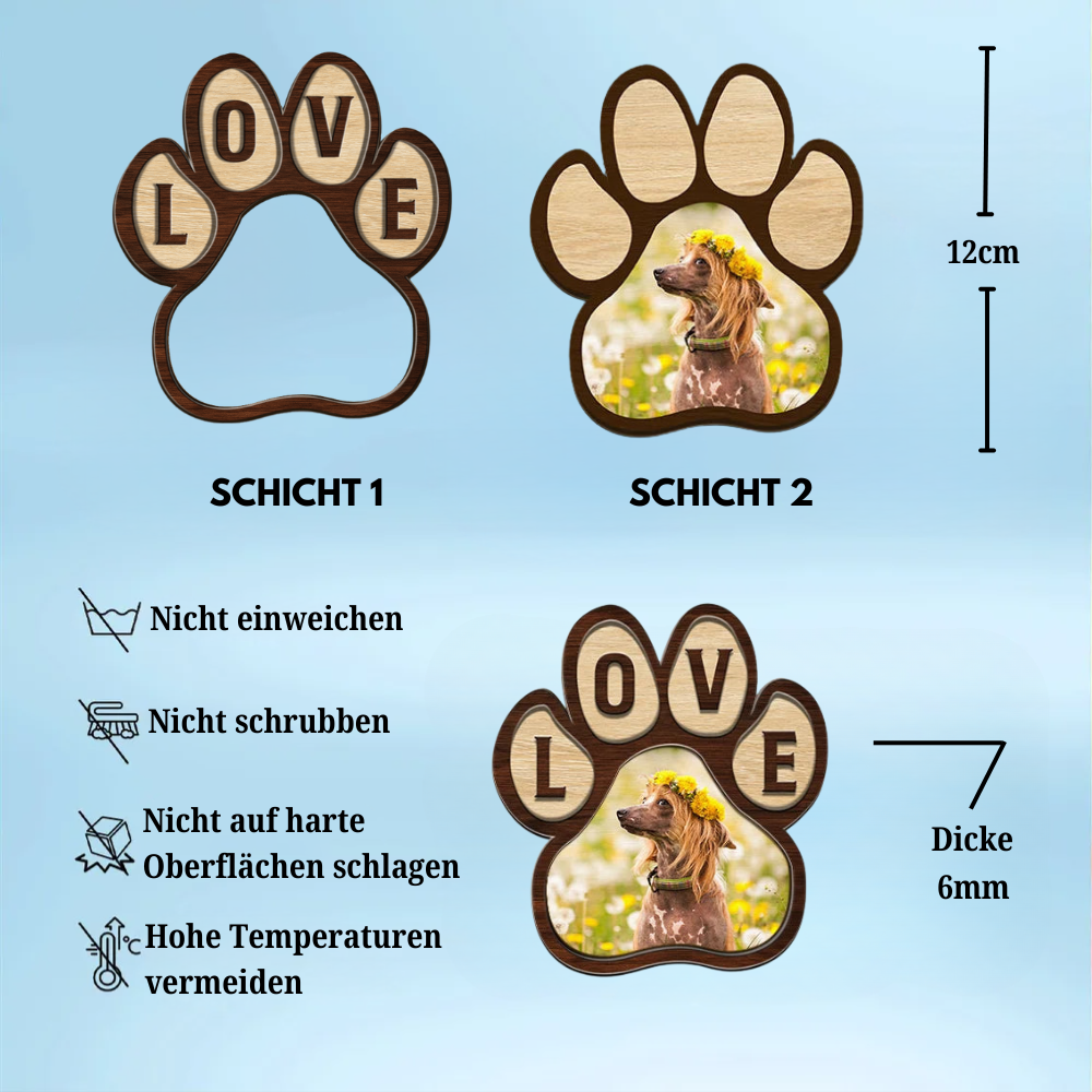 Pfote-Sonnenblendenclip mit Foto Haustier-Motiv