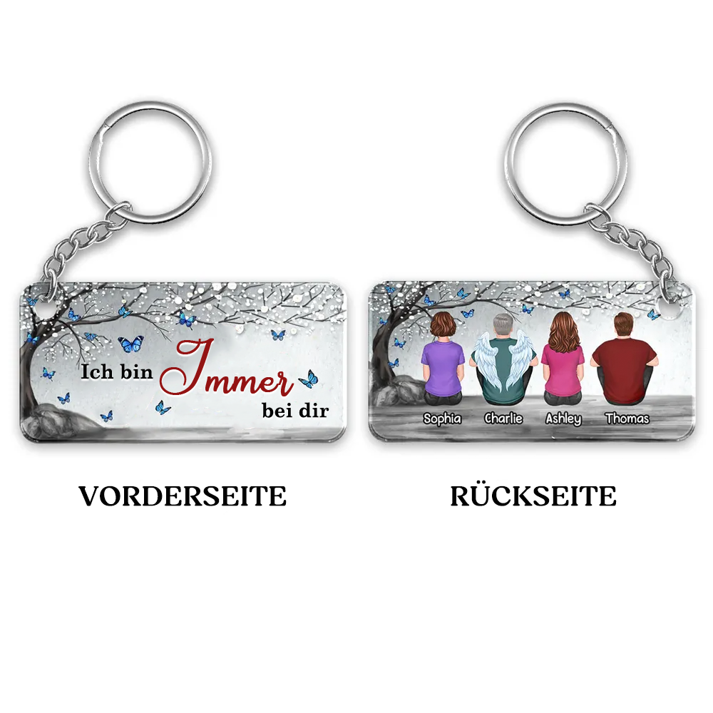 Immer mit dir-Personalisierte Acryl Schlüsselanhänger zur Trauer