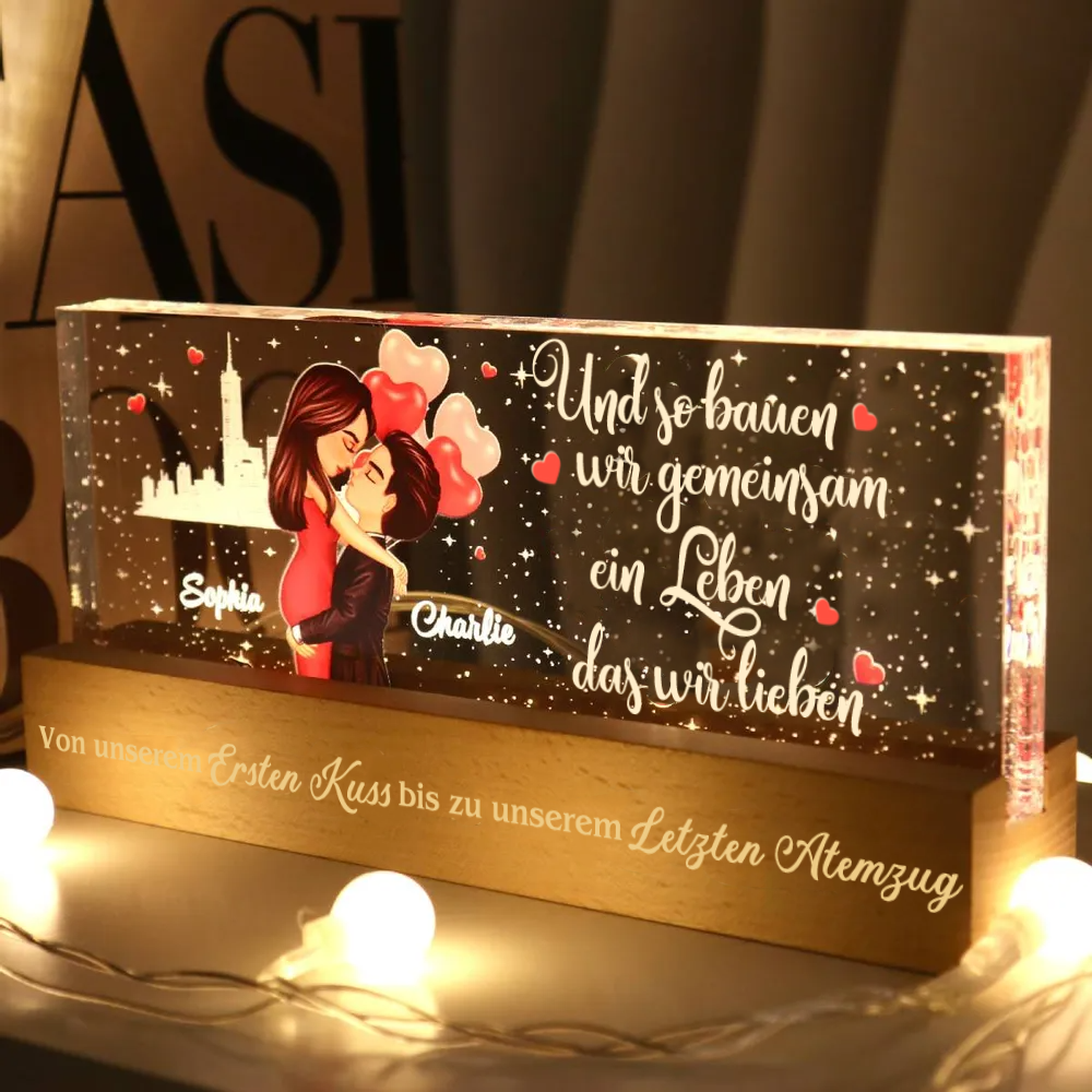 Paar mit Ballons-Personalisiertes LED-Nachtlicht