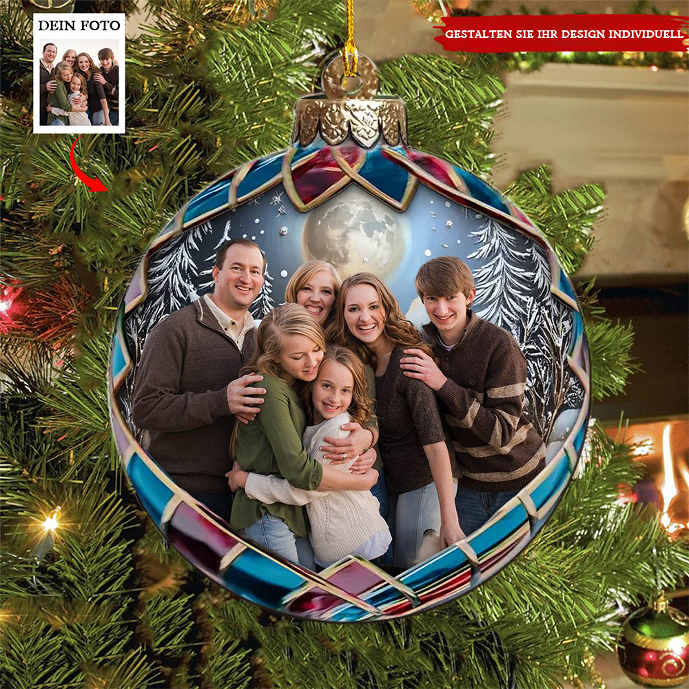 Christbaumschmuck(flach) mit Foto- personalisiertes Acryl Foto Ornament