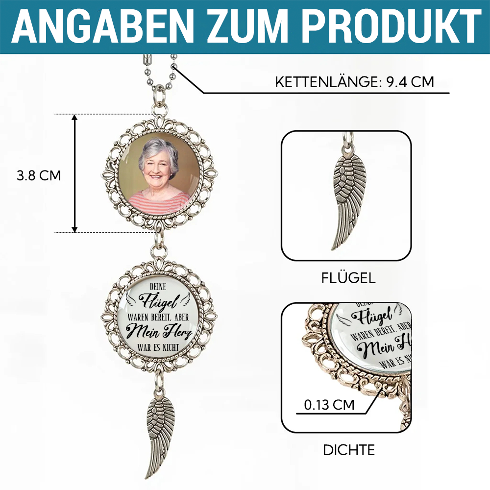 Personalisierter Metall-Anhänger mit Foto Trauergeschenk