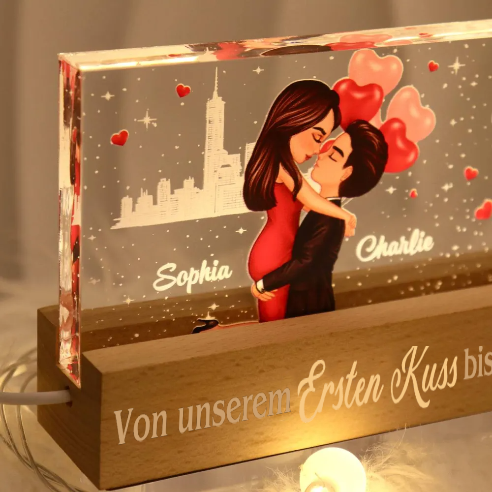 Paar mit Ballons-Personalisiertes LED-Nachtlicht